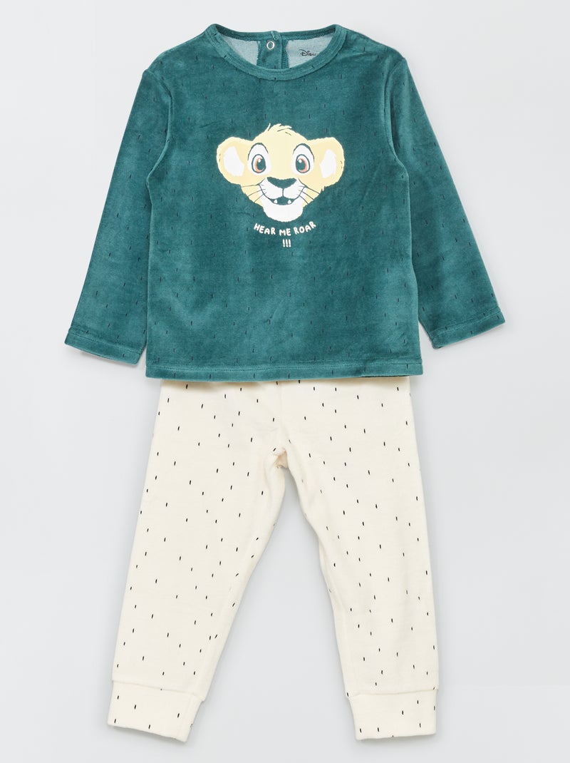 Lange pyjama van velours 'Disney' - 2-delig simba - Kiabi