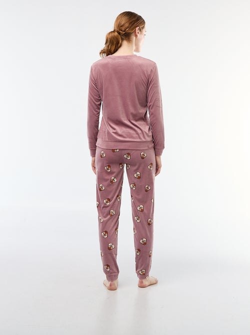Lange pyjama van velours 'Knabbel & Babbel' 'Disney' - 2-delig - Kiabi