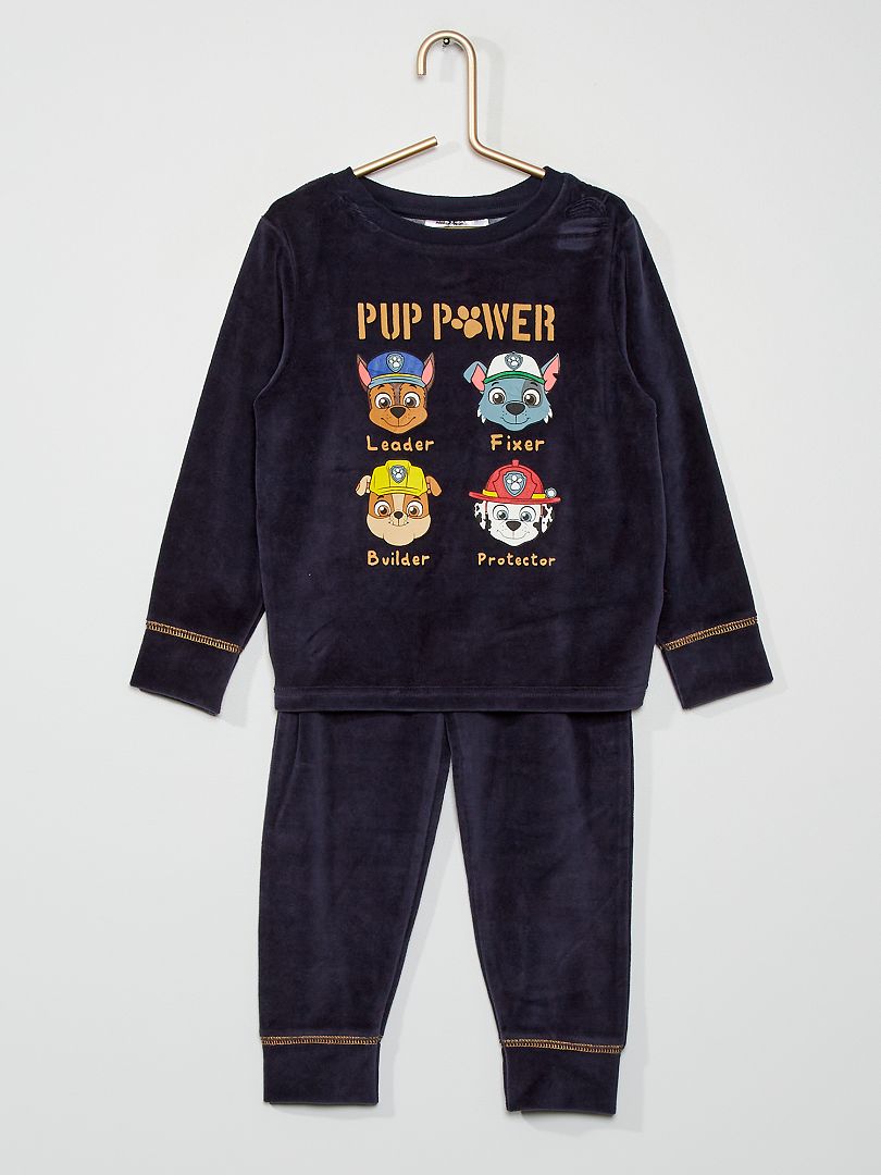 Wind Kinderrijmpjes tempel Lange pyjama van velours met PAW-Patrol-print - BLAUW - Kiabi - 13.00€