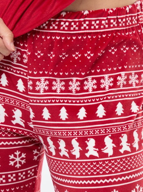 Lange pyjama van velours 'Stampertje' 'Disney' - 2-delig - Kiabi