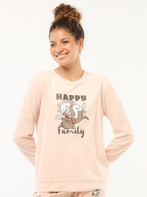 Lange pyjama van velours 'Stampertje' 'Disney' - 2-delig - Kiabi