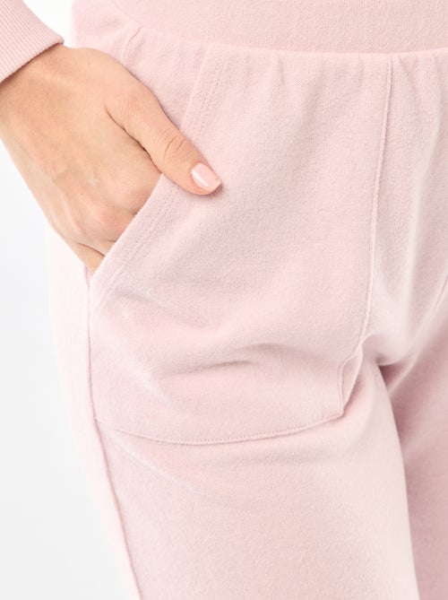 Lange pyjama van warm tricot - 2-delig - Kiabi