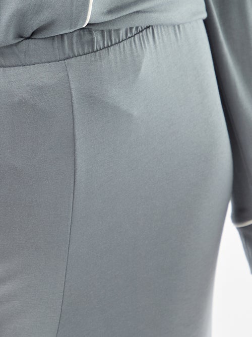 Lange pyjama van zachte stretchtricot - 2-delig - Kiabi