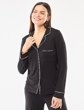 Lange pyjama van zachte stretchtricot - 2-delig