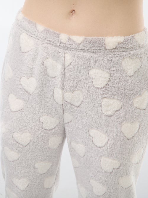 Lange pyjama van zachte tricot 2-delig - Kiabi