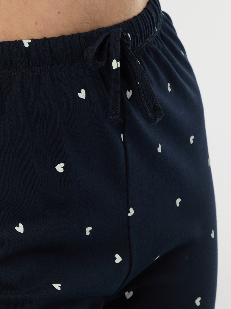 Lange pyjamaset - 2-delig Blauw - Kiabi