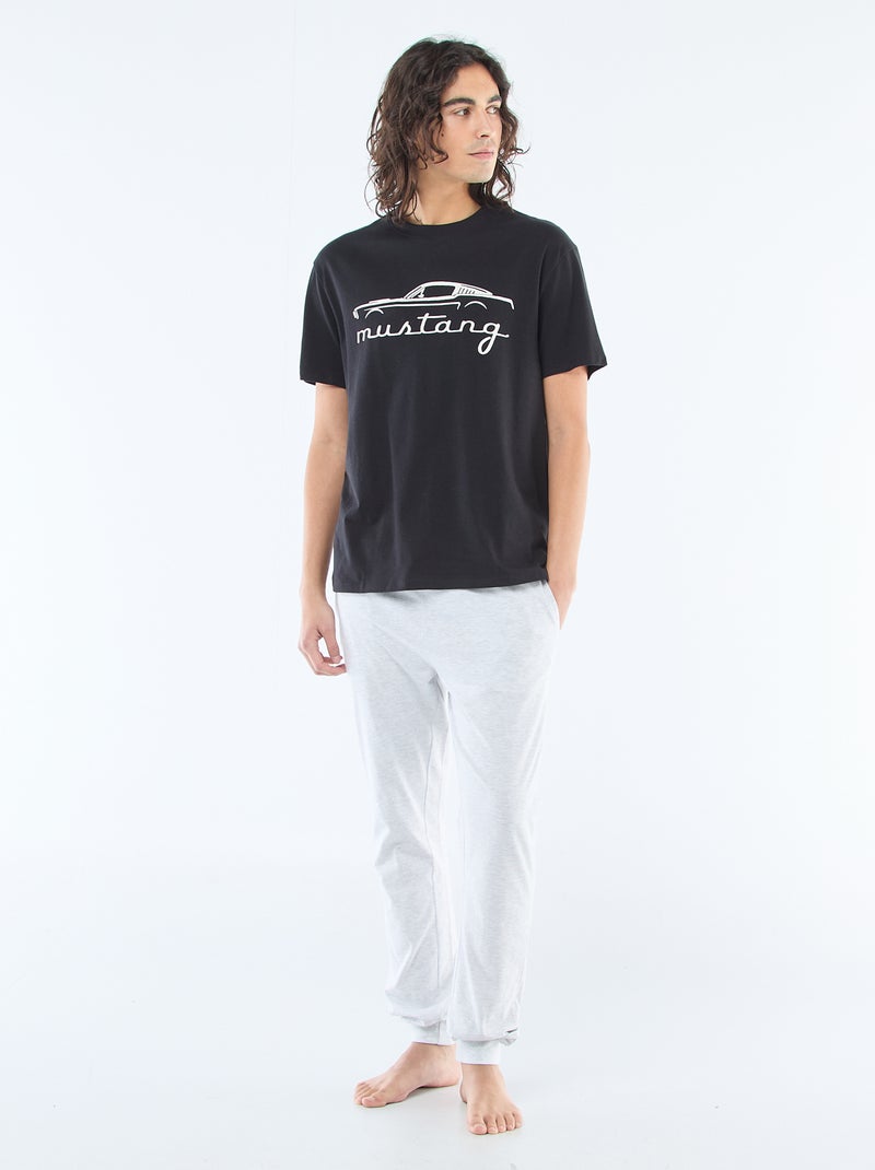 Lange pyjamaset 'Ford' - 2-delig Grijs - Kiabi
