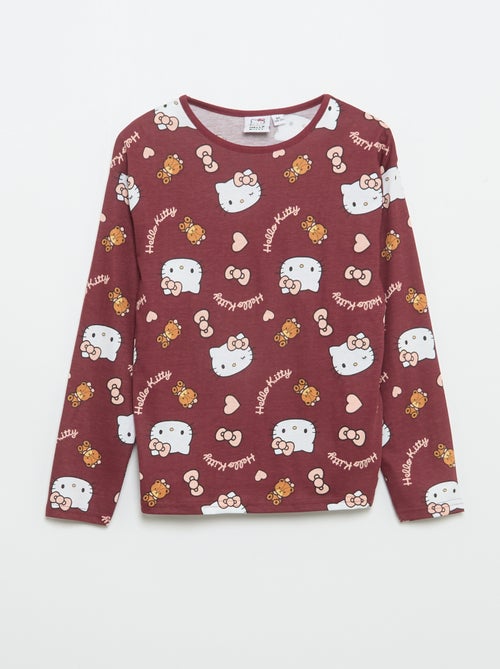 Lange pyjamaset 'Hello Kitty' - 2-delig - Kiabi Lange pyjamaset 'Hello Kitty' - 2-delig - Kiabi