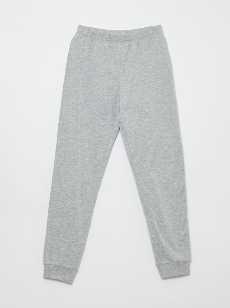 Lange pyjamaset 'Mario' - 2-delig Biege - Kiabi