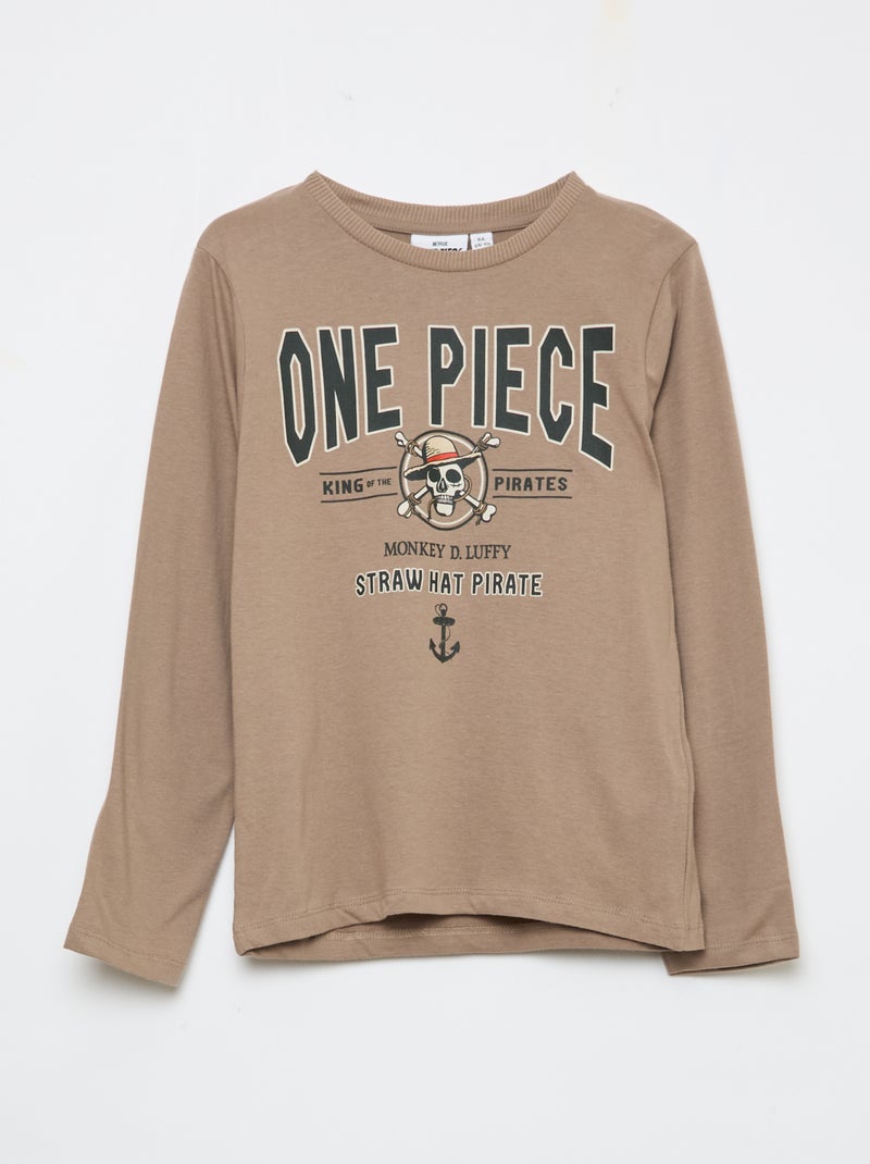 Lange pyjamaset 'One piece' Bruin - Kiabi