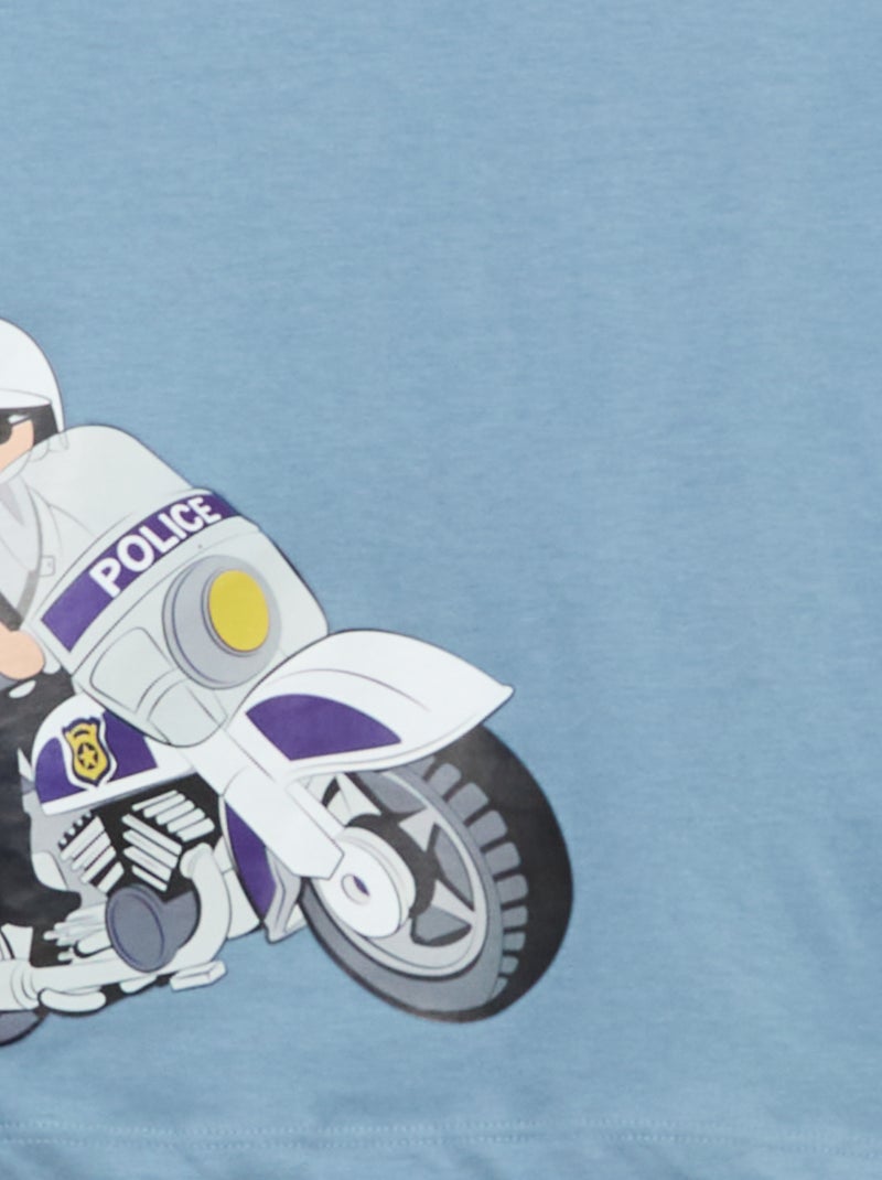 Lange pyjamaset 'Playmobil' - 2-delig Blauw - Kiabi