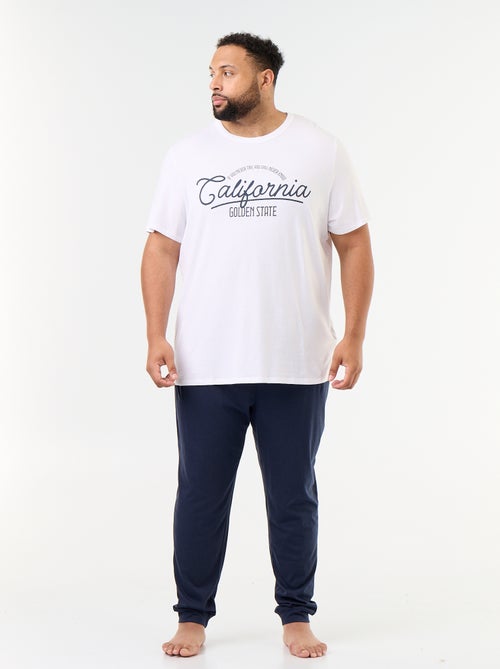 Lange pyjamaset T-shirt en broek - 2-delig - Kiabi Lange pyjamaset T-shirt en broek - 2-delig - Kiabi