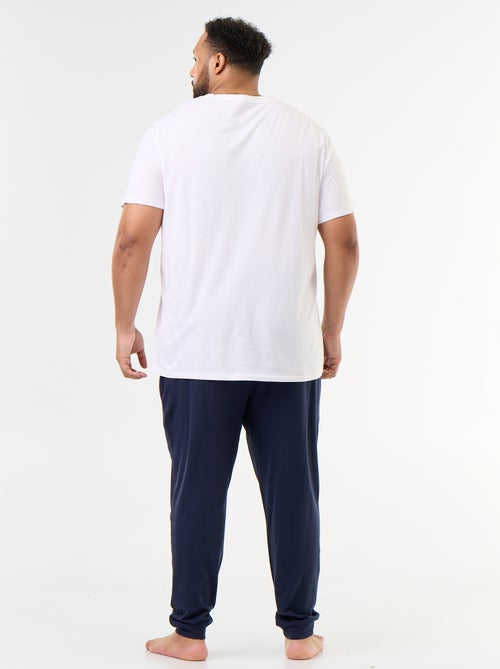 Lange pyjamaset T-shirt en broek - 2-delig - Kiabi Lange pyjamaset T-shirt en broek - 2-delig - Kiabi