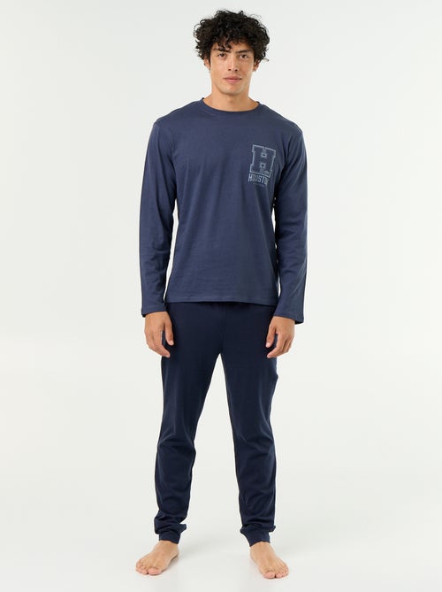 Lange pyjamaset van jersey - 2-delig - Kiabi