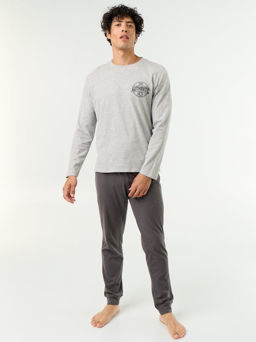 Lange pyjamaset van jersey - 2-delig - Kiabi