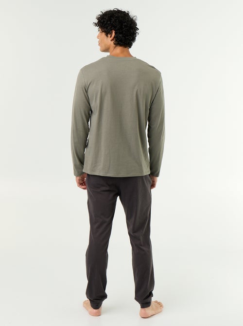 Lange pyjamaset van jersey - 2-delig - Kiabi