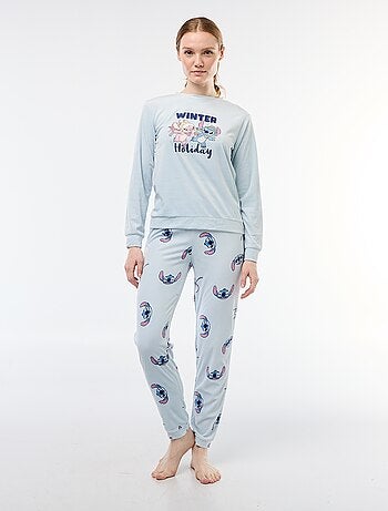 Lange pyjamaset van velours 'Stitch' 'Disney' - 2-delig