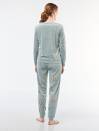 Lange pyjamaset van velours 'Stitch' 'Disney' - 2-delig