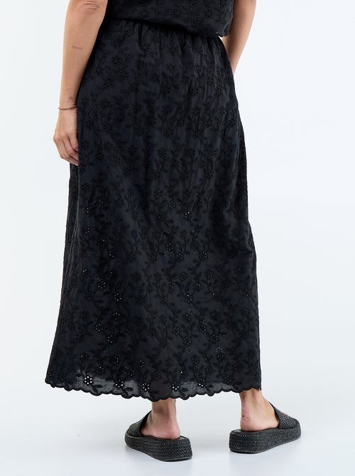 Lange rok met Engels borduurwerk - Kiabi