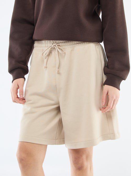 Lange short van french terry - Kiabi