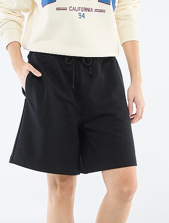 Lange short van french terry