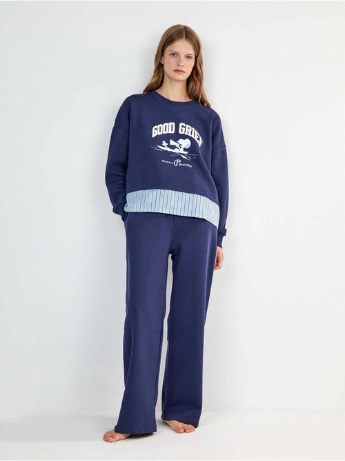 Lange snoopy pyjama in geruwde fleece - Kiabi Lange snoopy pyjama in geruwde fleece - Kiabi