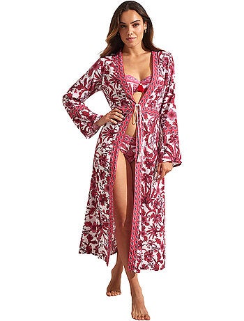Lange strand kimono acanthus