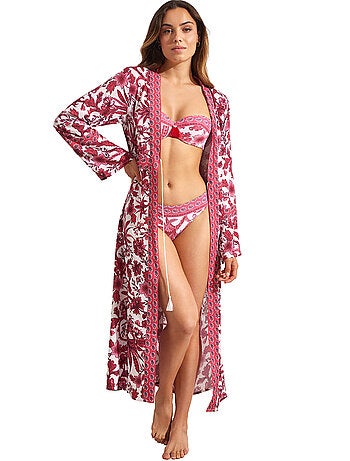 Lange strand kimono acanthus