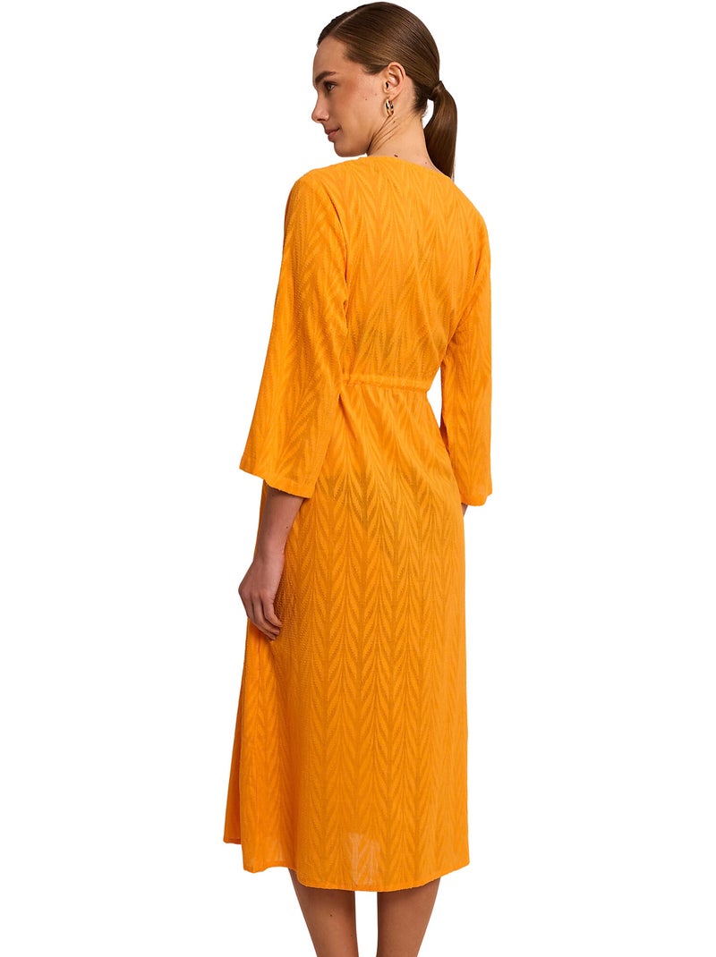 Lange strand kimono duna Oranje - Kiabi