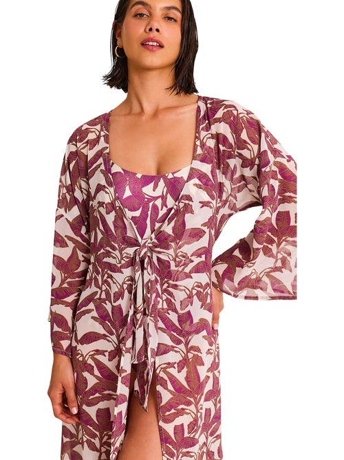 Lange strand kimono salvia - Kiabi