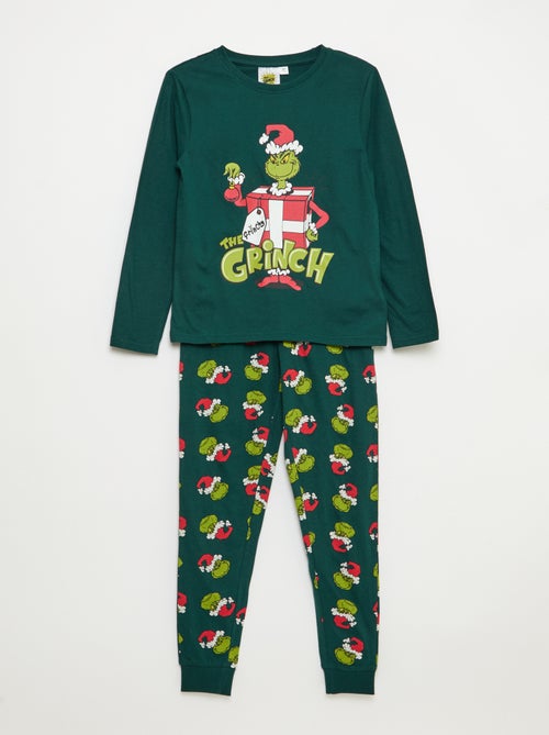 Lange The Grinch-pyjama met T-shirt + broek - 2-delig - Kiabi