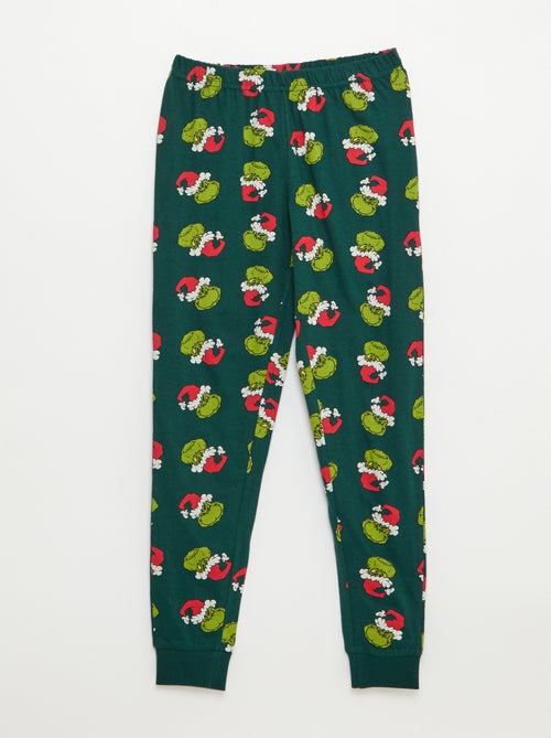 Lange The Grinch-pyjama met T-shirt + broek - 2-delig - Kiabi