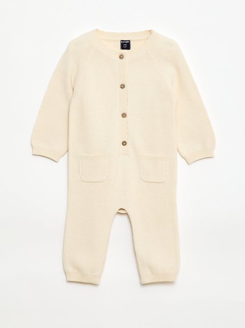 Lange tricot overall met ribbelsteek - Kiabi