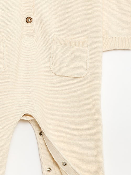 Lange tricot overall met ribbelsteek - Kiabi