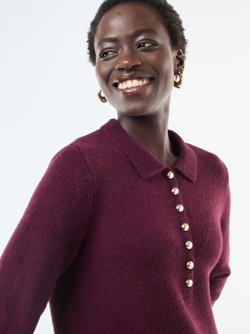 Lange trui-jurk met polokraagje - Kiabi