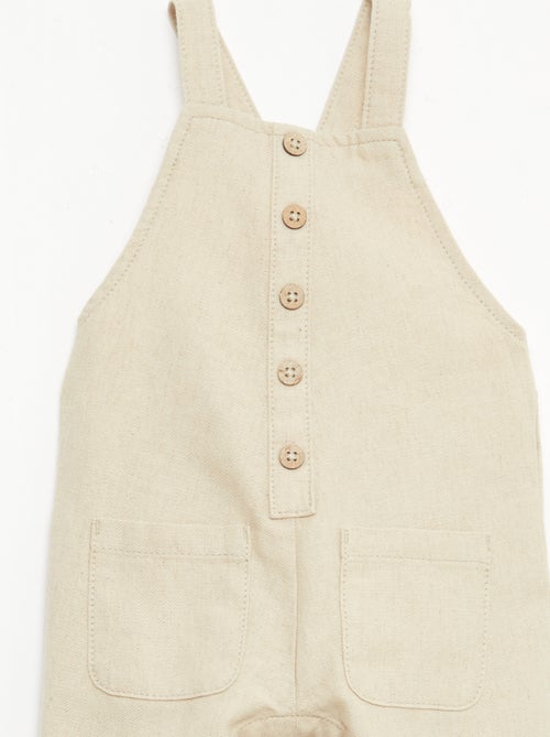 Lange tuinbroek van linnenmix - Kiabi