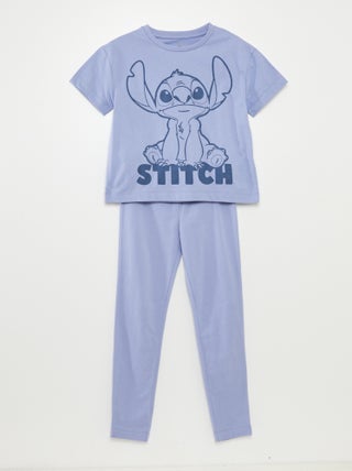 Lange, tweedelige Disney-pyjama met Stitch-print - 2-delig