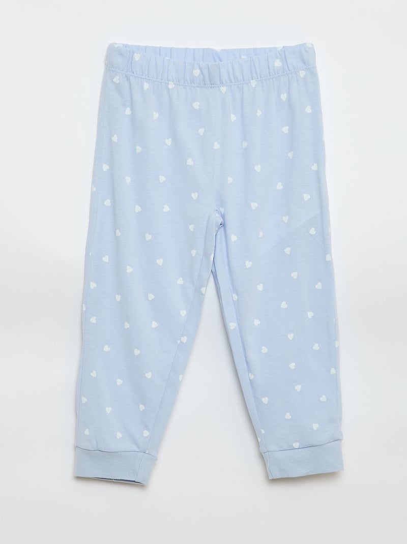 Lange, tweedelige Disney-pyjama met Stitch-print - 2-delig Blauw - Kiabi