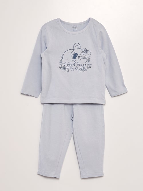 Lange, tweedelige pyjama met print - Kiabi