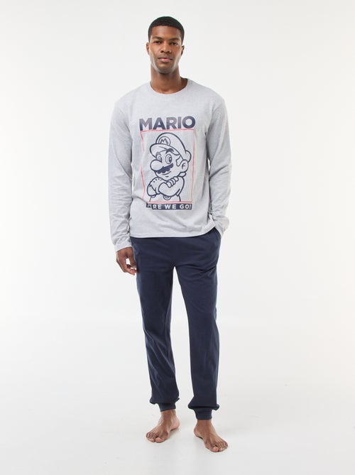 Lange, tweedelige pyjama met T-shirt + broek - 2-delig - Kiabi