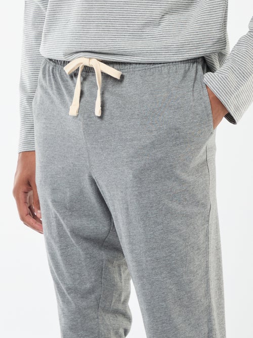 Lange, tweedelige pyjama met T-shirt + broek - 2-delig - Kiabi
