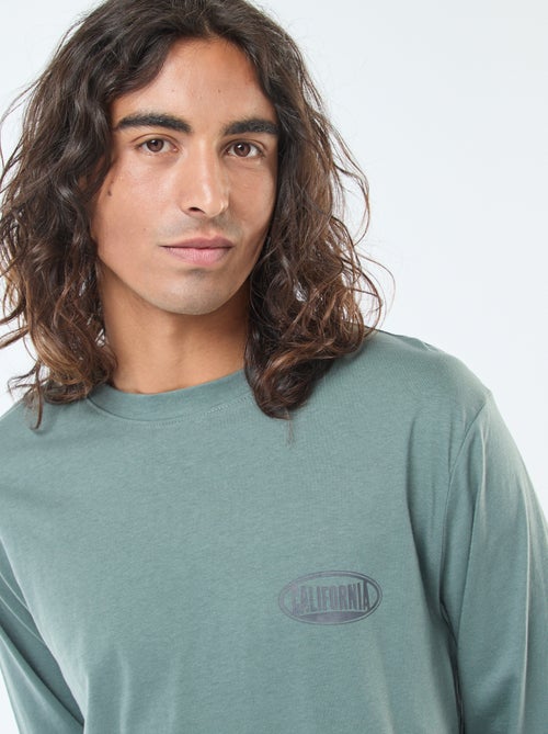 Lange, tweedelige pyjama van jersey met T-shirt + broek - 2-delig - Kiabi