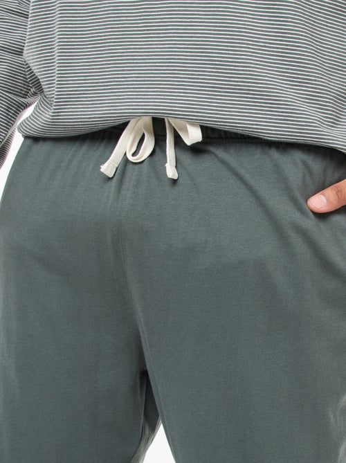 Lange, tweedelige pyjama van jersey met T-shirt + broek - 2-delig - Kiabi