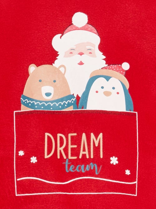 Lange, tweedelige pyjama van microfleece - 2-delig - Kiabi