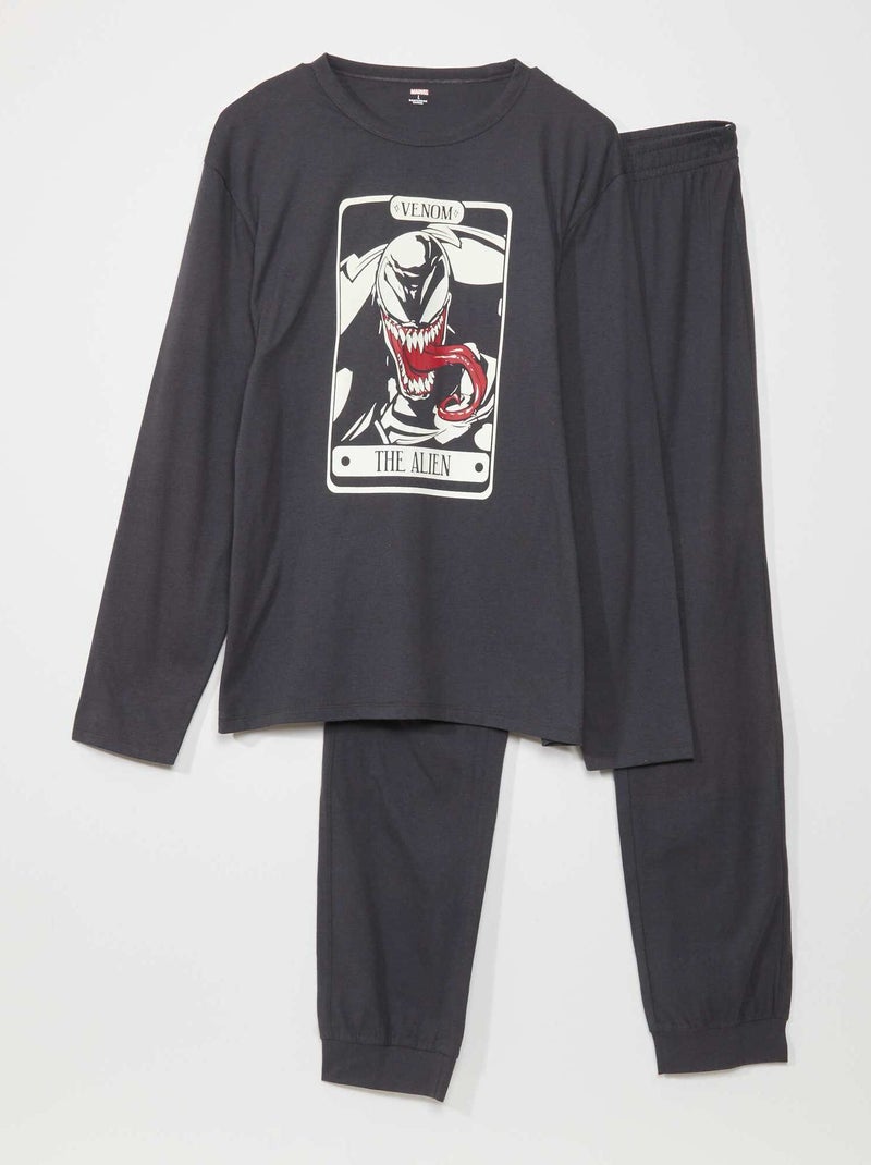 Lange, tweedelige pyjama 'Venom' ZWART - Kiabi