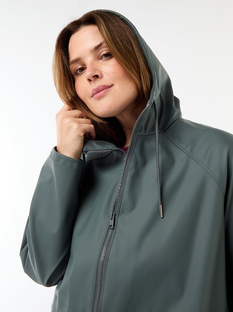 Lange waterafstotende parka Kaki - Kiabi