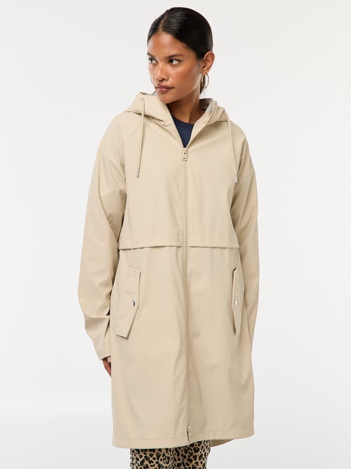 Lange, waterafstotende parka met capuchon - Kiabi