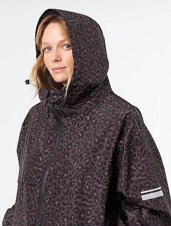 Lange waterafstotende parka met capuchon