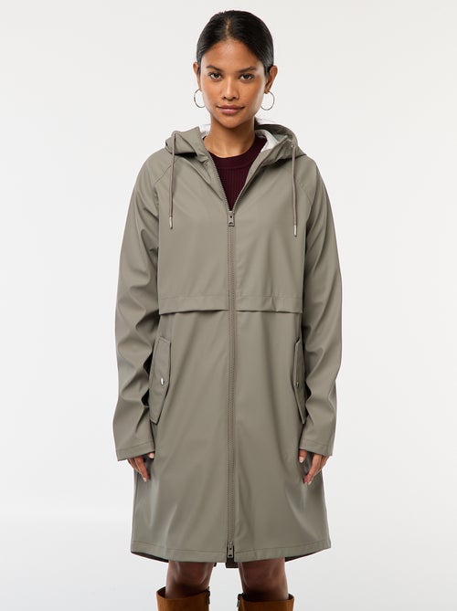 Lange, waterafstotende parka met capuchon - Kiabi