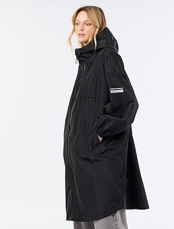 Lange waterafstotende parka met capuchon